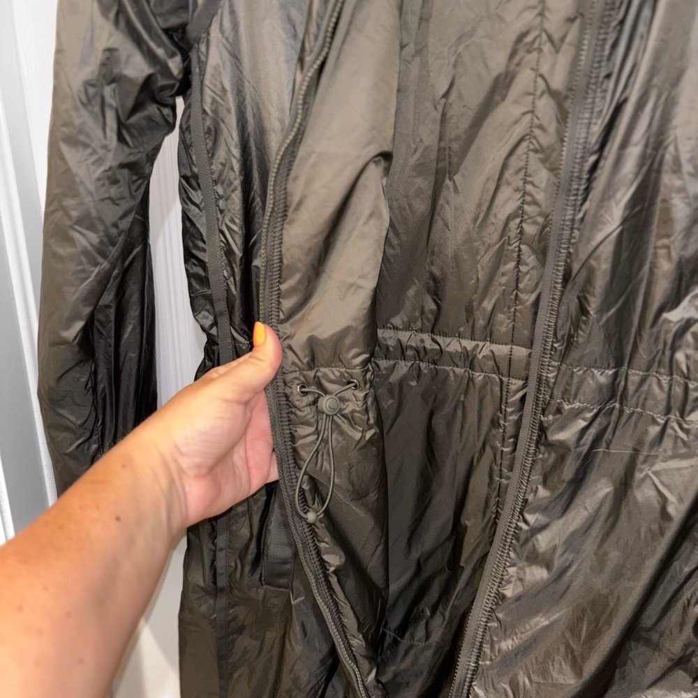 Athleta PrimaLoft Mountain Summit Shell Olive Green Insulated Parka Jacket S - Picture 9 of 14